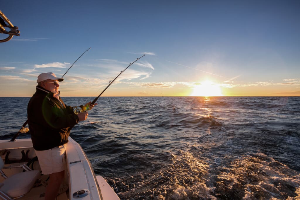 Elderly Man Fishing